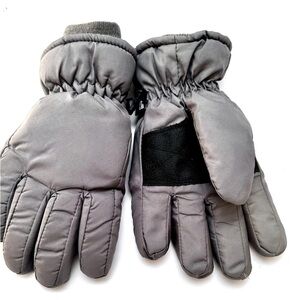THINSULATE INSULATED 3M WINTER SNOW GLOVES Mens Gray Black MEDIUM EXCELLENT!!